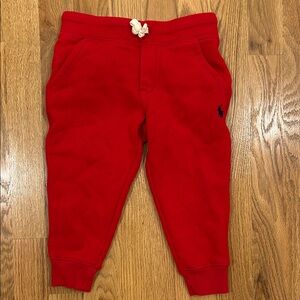 Polo by Ralph Lauren Kids Red Joggers size 2T